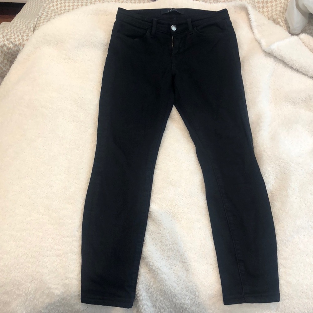 J BRAND mid rise black skinny jeans
